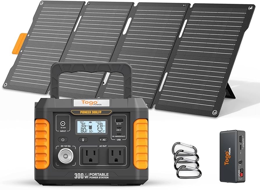 【未開封】Togo Power ポータブル電源 ソーラーパネル付き Amazon.co.jp: Togo Power ポータブル電源 ソーラーパネル セット 小型